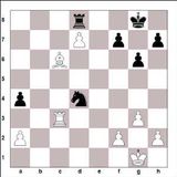 1. d4 Rf6 2. Rf3 e6 3. c4 b6 4. g3 Ba6 5. Db3 Rc6 6. Rbd2 Ra5 7. Da4 c5...