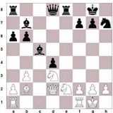 1. d4 Rf6 2. c4 e6 3. Rf3 d5 4. e3 b6 5. Rc3 Bb7 6. cxd5 exd5 7. Bb5+ c6...