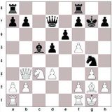 1. c4 c6 2. g3 Rf6 3. Bg2 d5 4. Rf3 Bf5 5. O-O e6 6. cxd5 cxd5 7. Db3...
