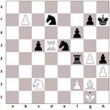 1. e4 d5 2. exd5 Dxd5 3. Rc3 Dd8 4. d4 Rf6 5. Rf3 Bg4 6. h3 Bxf3 7. Dxf3...