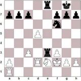 1. c4 e5 2. Rc3 Rf6 3. Rf3 Rc6 4. e3 Bb4 5. Dc2 d6 6. d3 0-0 7. Be2 e4...
