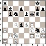 1. d4 Rf6 2. c4 e6 3. Rc3 Bb4 4. Dc2 c5 5. e3 b6 6. Rf3 Bb7 7. a3 Bxc3+...