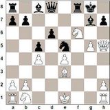 1. d4 Rf6 2. c4 g6 3. f3 c5 4. d5 d6 5. e4 Bg7 6. Re2 e6 7. Rec3 Rh5 8...