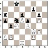 1. d4 Rf6 2. Rf3 d6 3. g3 c6 4. Bg2 h6 5. 0-0 Bf5 6. c4 e6 7. d5 cxd5 8...