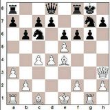 1. d4 e6 2. c4 Rf6 3. Rc3 Bb4 4. e3 0-0 5. Bd3 b6 6. Rge2 Bb7 7. a3...