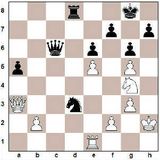 1. c4 e6 2. Rf3 d5 3. g3 Rf6 4. Bg2 dxc4 5. Da4+ c6 6. Dxc4 b5 7. Dc2...