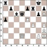 1. d4 Rf6 2. c4 g6 3. Rc3 d5 4. cxd5 Rxd5 5. e4 Rxc3 6. bxc3 Bg7 7. Da4+...